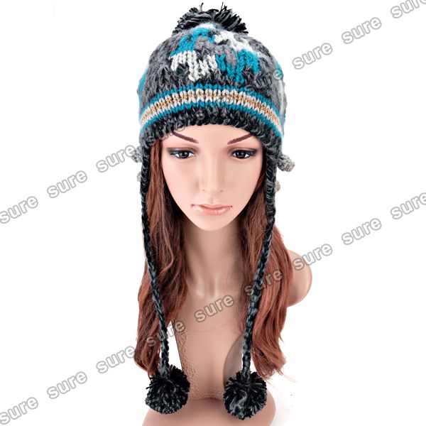 Beanie Strick Mütze Hut Winter für Kinder Damen Herren Wolle Ohr