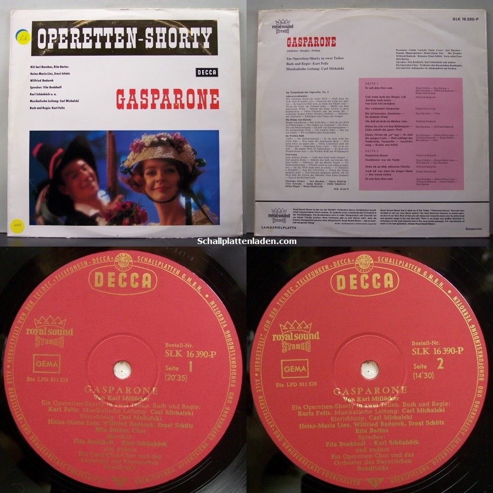 Carl Michalski   Operetten Shorty   Gasparone