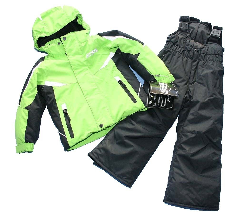 Project Skianzug Schneeanzug 104 110 116 122 128 Green & Black