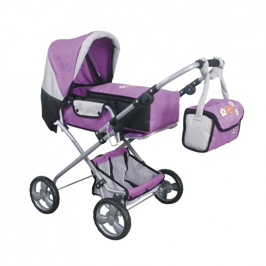 Bayer Chic 2000 Kombi Puppenwagen BAMBINA Design PURPLE, NEU