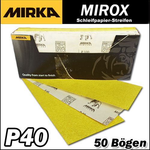 Schleifpapier Streifen Mirka Mirox Schleifstreifen 115x280mm 50 Stück