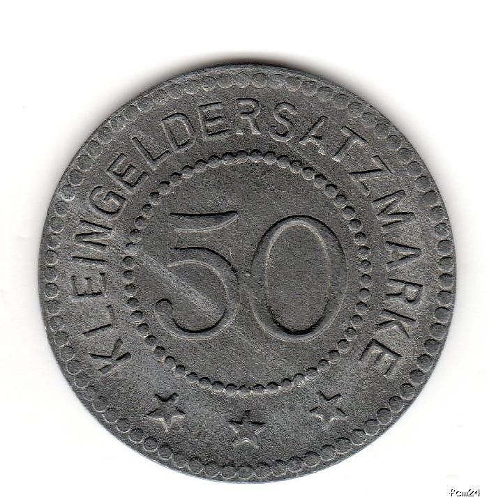 50 Pfennig Kleingeldersatzmarke Harburg Schlosswerft R.HOLTZ