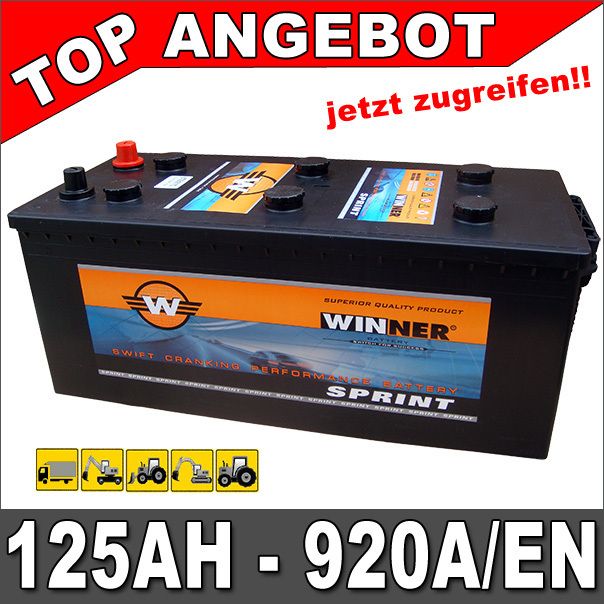 LKW Batterie 125AH Starterbatteri e 12V ersetzt 120Ah 110Ah 115Ah HD