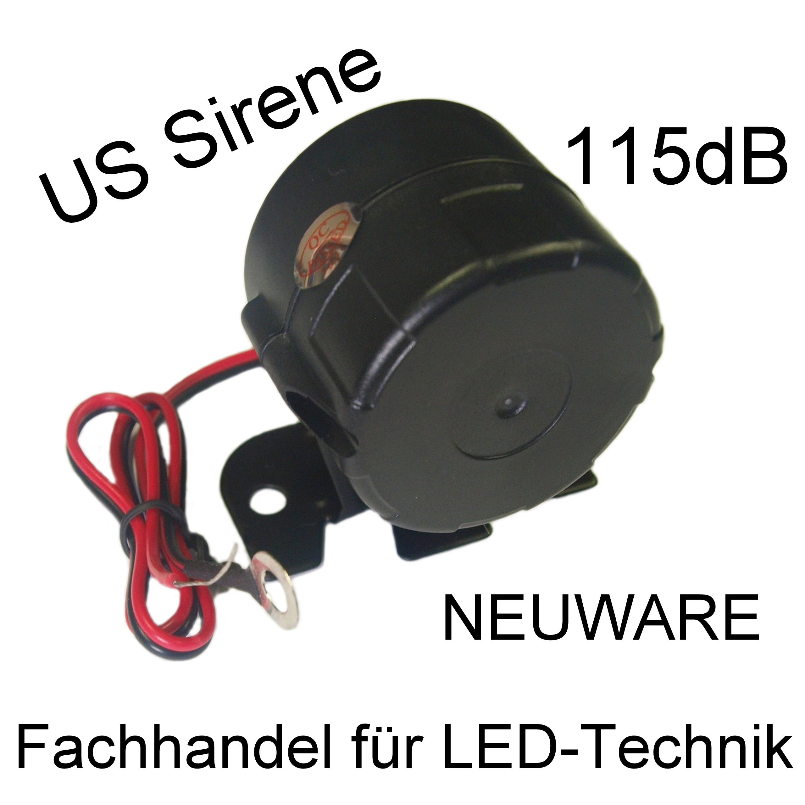 US Police Sirene 20 Watt Power 115 dB NEUWARE extrem