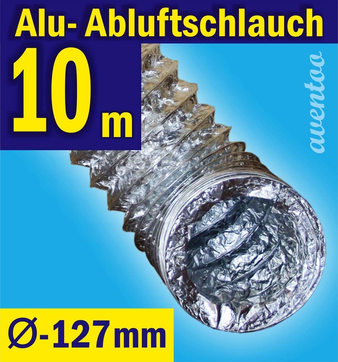 Alu Thermaflex Abluftschlauch 10m D 127mm, Abzugshaube, Schlauch