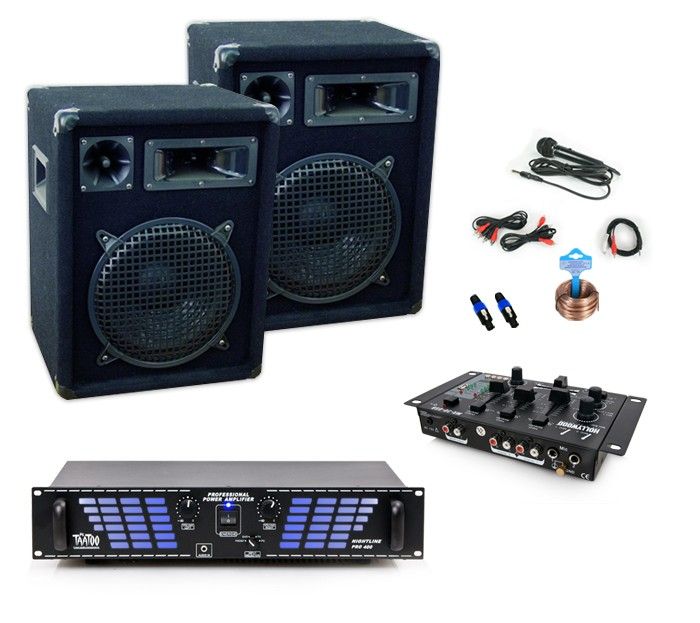 VERSTÄRKER ENDSTUFE MISCHPULT SET SYSTEM USB  MIXER DJ 128