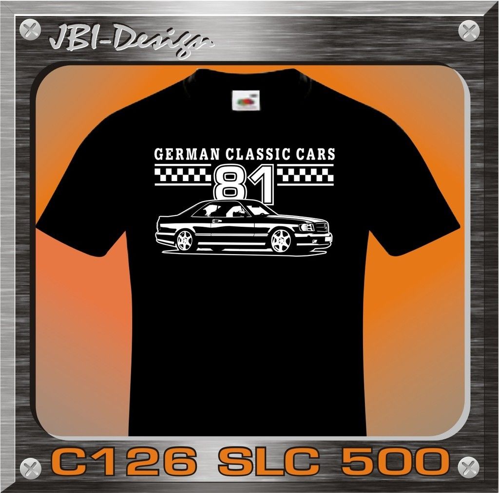 Shirt Shirt Youngtimer Mercedes C126 SEC 500 Coupe