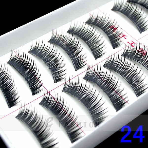 Paar künstliche Wimpern falsche hochwertig Make up Eyelashes 130 0001