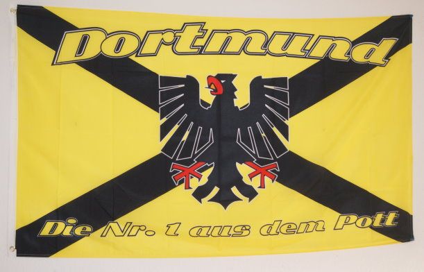 FAHNE FLAGGE DORTMUND STADT VEREIN FUSSBALL BVB BORUSSIA Die NR 1 a