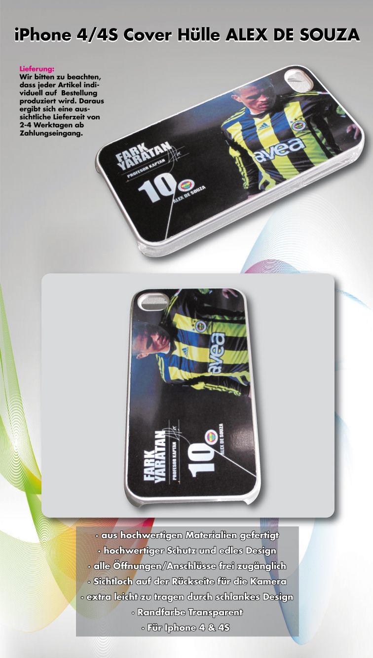 Iphone 4/4S Cover Hülle ALEX DE SOUZA Fenerbahce Istanbul Türkiye