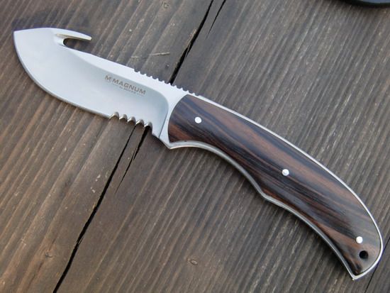 BÖKER Magnum Hunter´s Hook   Jagdmesser Gürtelmesser + Lederscheide