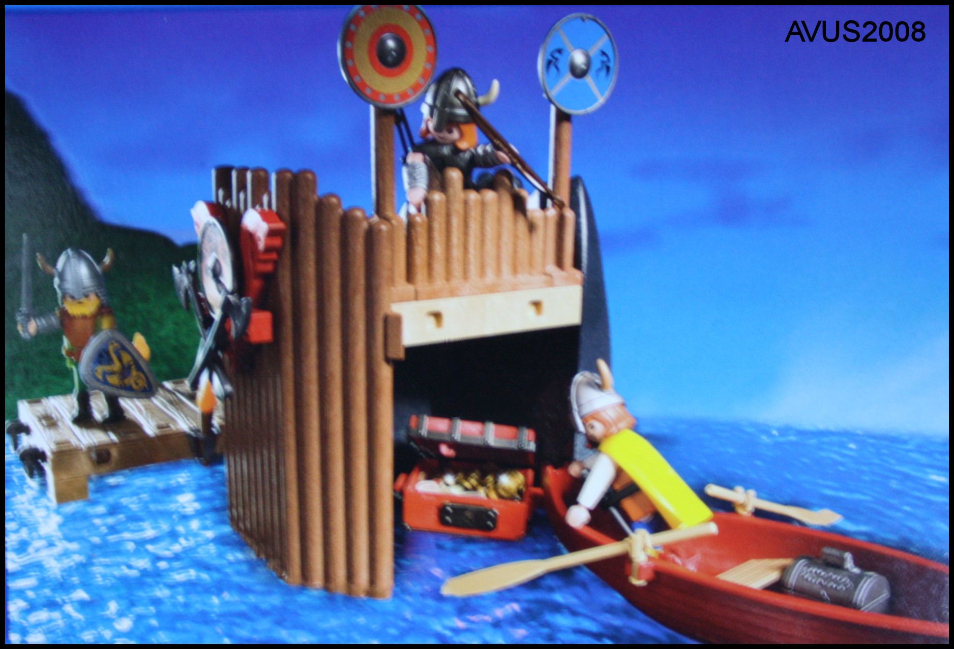 Playmobil 5003 Wikingerschiff+Motor+Schatzinsel