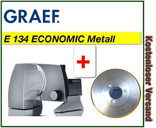 Graef E 134 ECONOMIC Edelstahl Allesschneider + Schinkenmesser Neu