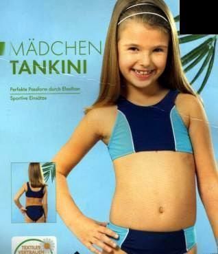 Mädchen Tankini Gr. 134   140 D.Blau   Blau NEU & OVP