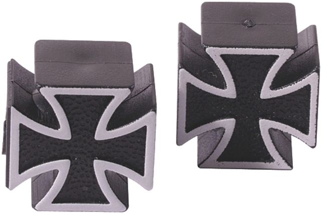 Ventilkappen Iron Cross schwarz von Brave Fahrradventilkappen