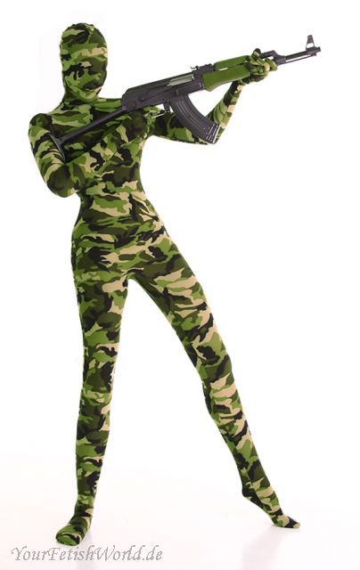 Lycra Ganzanzug Catsuit Overall Camouflage