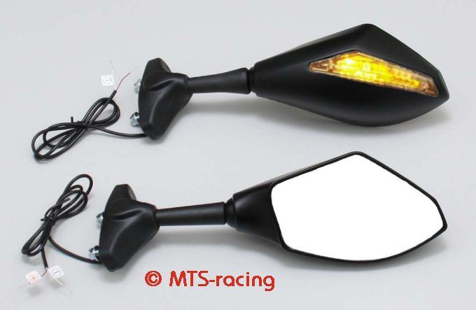 LED SPIEGEL BLINKER SUZUKI GSXR 1000 K1 K2 K3 K4 BLACK MATT