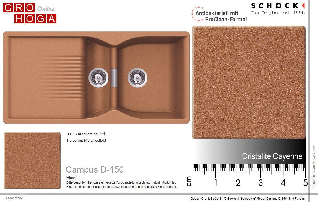 Schock Campus D 150 Granit Spüle Einbauspüle Küche