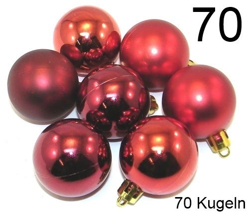 40/78/106 Weihnachtskugeln Set 4/6cm matt glanz glitter aus Kunststoff