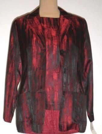  Blazer Jacke Top 2 tlg weinrot schwarz Gr 44 NEU von VICINI 149 95