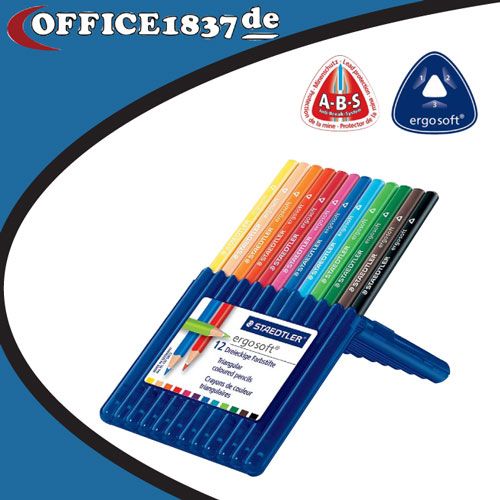 12 STAEDTLER® FARBSTIFTE BUNTSTIFTE ERGOSOFT® 3€ PORTO