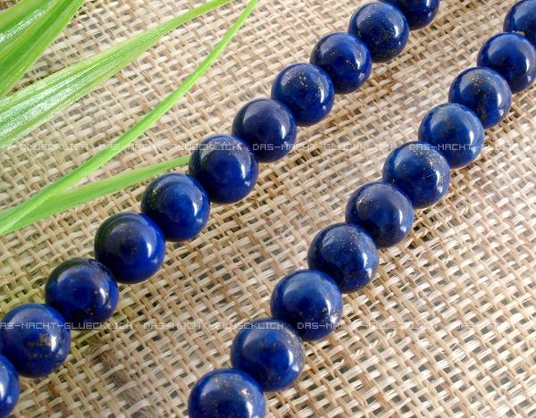 10mm rund lapislazuli perlen bread strang blau halbedelstein