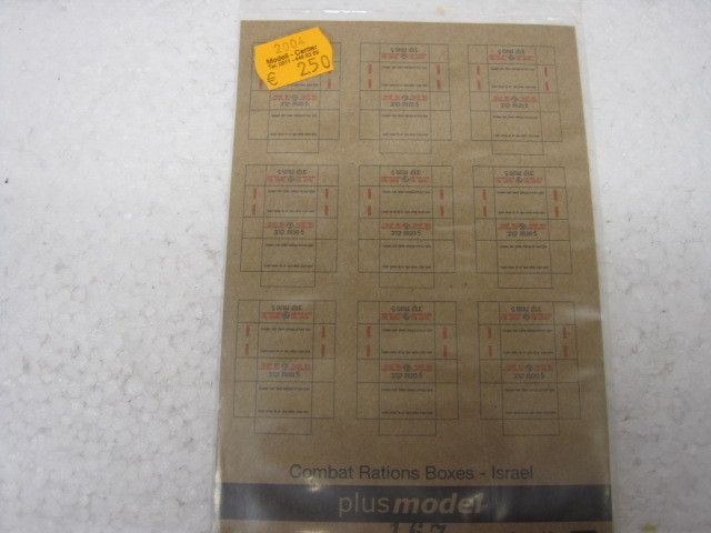 PLUS Model 167 Combat Rations Cardboard Boxes IDF Israel 1/35 NEU/OVP