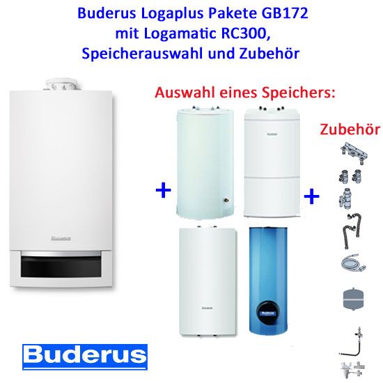 Buderus GB172 Logamax Plus Gas Brennwert Heizung 14 24 kW Logaplus