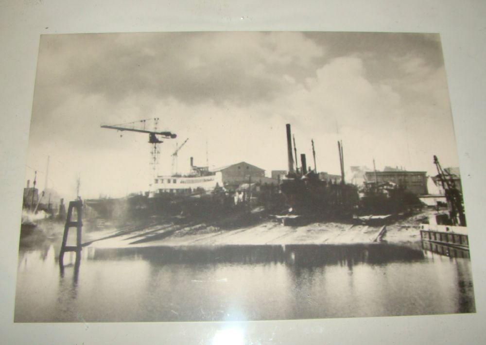 altes Foto Mützelfeldwerft, Glasrahmen , 186/14062