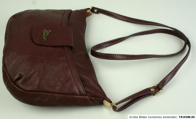 SüßeTasche bordeaux Leder Marc Chantal Vintage 70er XI