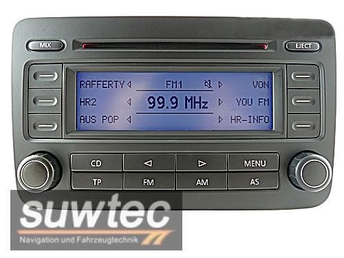 VW RCD 300 RCD300 1K0 035 186 P Radio schwarz #45 VW original