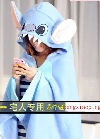 Cartoon Otaku cover blanket/shawl cloak/Stitch/Rilakkuma/Godz/Ultraman