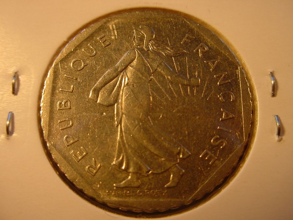 FRANCE REPUBLIQUE FRANCAISE LIBERTE EGALITE FRATERNTTE 2 FRANCS 1979