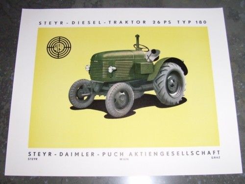 ORIG. STEYR DIESEL TRAKTOR Prospekt TYP 180 26PS WD213