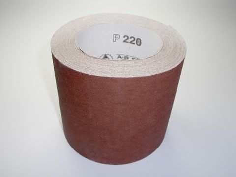 Schleifpapier P220 115mm 25m Rolle Braun Top Qualität