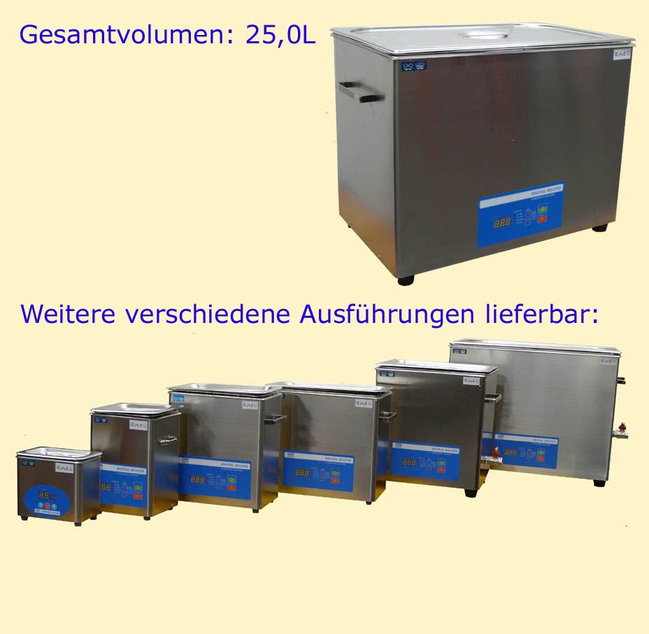 Ultraschall Reiniger Edelstahl NEU 25L 800W 225