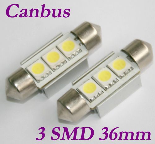 Festoon bulb Canbus 36mm 3 SMD 12V C5W 239 dome Error Free UK