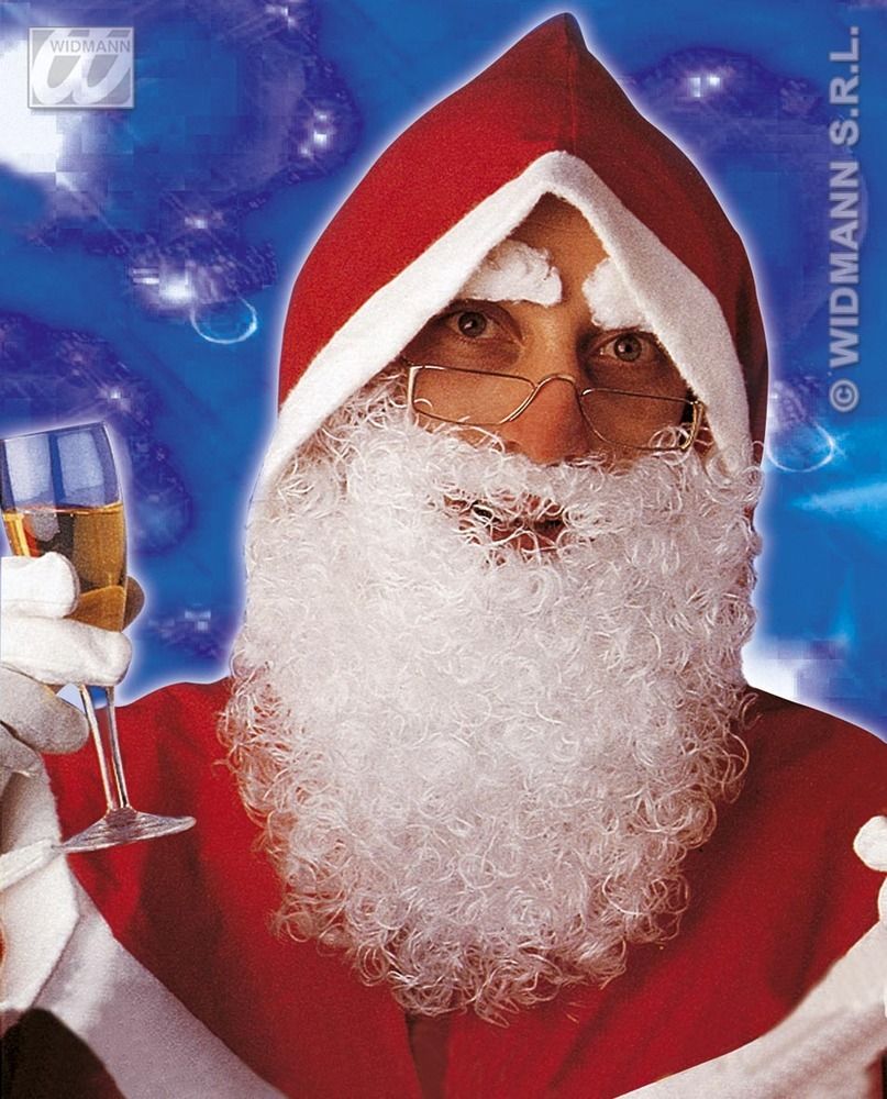 SANTA CLAUS BART und Augenbrauen zum Nikolaus Weihnachtsmann Kostüm