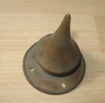 Orig. dt. WK1 Pickelhaube Spitze mit Teller