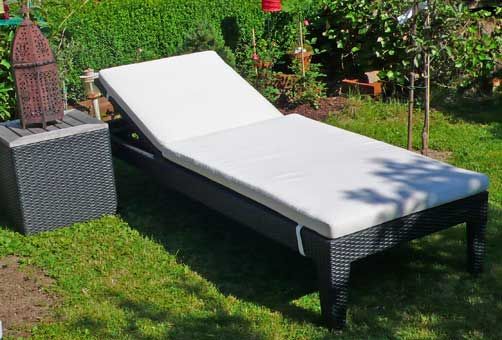 Just relax Top PolyRattan Design Garten Liege Sonnenliege SUPERGUT