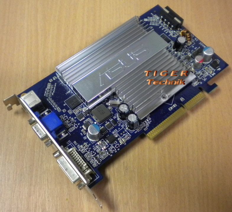 Asus N7600GS Silent HTD Grafikkarte AGP 8x 256MB 128 Bit TV Out DVI