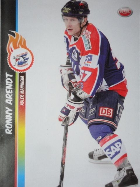 Ronny Arendt Adler Mannheim 241 Playercard DEL