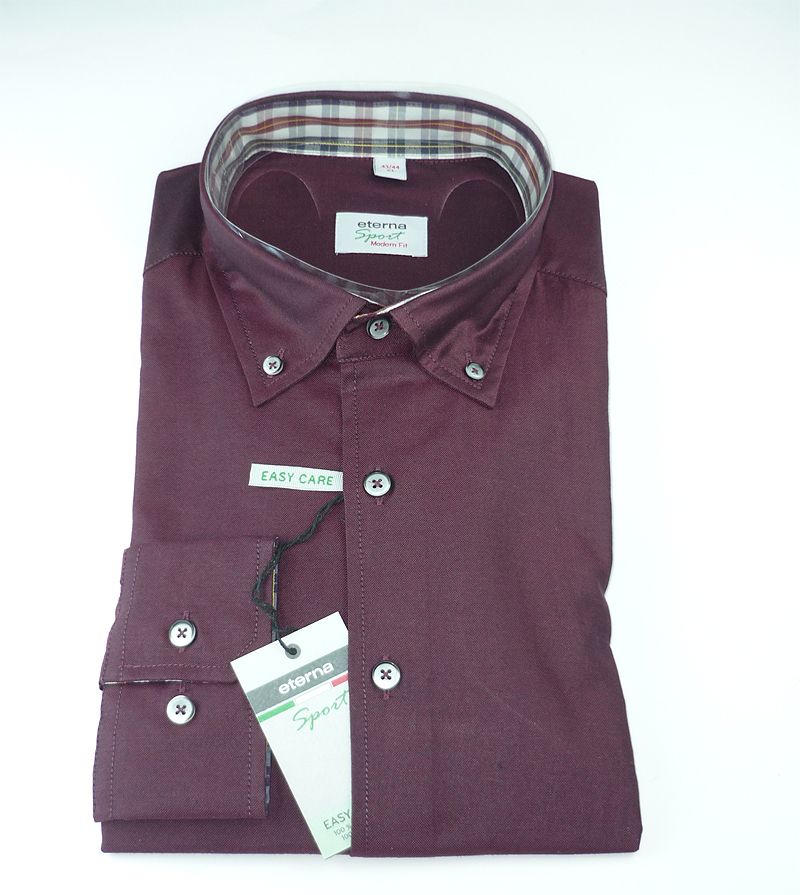 eterna modern fit redline Hemd bordeaux rot Gr. 43/44   XL