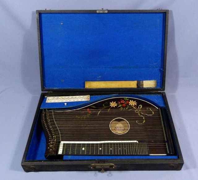 Antike Zither Zitter Harp spielbereit Weber´s Parsifal Konzertzither