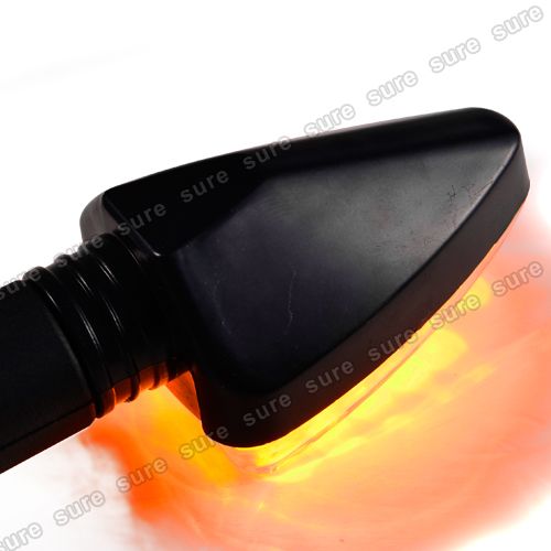 18 LED Mini Motorrad Blinker Miniblinker Schwarz Lange x 4