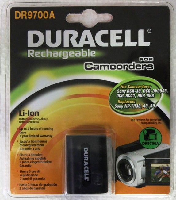 DURACELL Akku für Sony NP FH50 Alpha A290 A390 DSLR etc