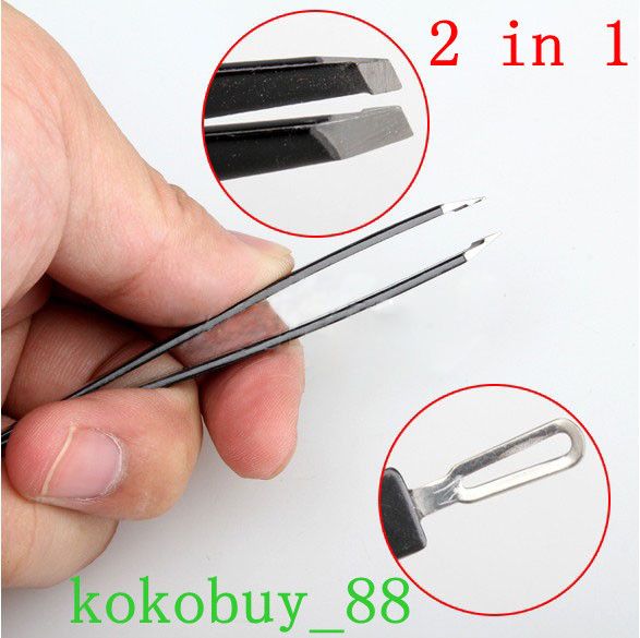 AG5559 2 in1 Eyebrow Tweezer Blackhead Remover Acne Extractor Remove