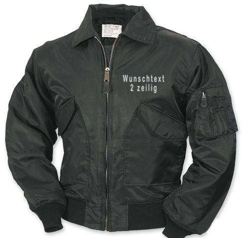 CWU Blouson Jacke mit Stickerei bestickt Armstick Name