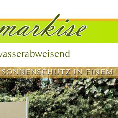 Seitenmarkise Markise 300x160cm Sichschutz Windschutz Trennwand