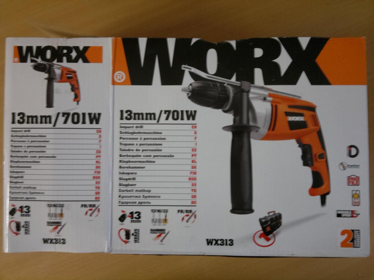 Worx DIY WX313 Schlagbohrmaschine 13mm/701W